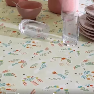 Toalha de Mesa Quadrada Döhler 4 lugares Athenas Erica 1,40X1,40 m