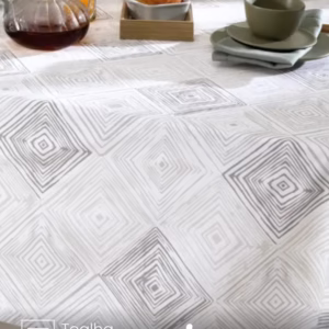 Toalha de Mesa Quadrada Döhler 4 lugares Athenas Martin 1,40X1,40 m