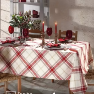 Toalha de Mesa Quadrada Döhler 4 lugares Celebra Natal 99 medidas 1,60X1,60 m