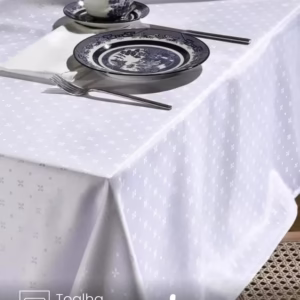 Toalha de Mesa Quadrada Döhler 4 lugares Requinte II TJ5796 1,60X1,60 m