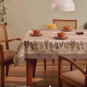 Toalha de Mesa Quadrada Lepper 4 lugares Jardim 1,40X1,40 m