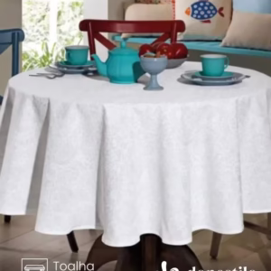 Toalha de Mesa Redonda Döhler 4 lugares Athenas Edite 1,60 m