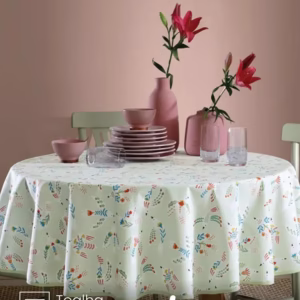 Toalha de Mesa Redonda Döhler 4 lugares Athenas Erica 1,60 m