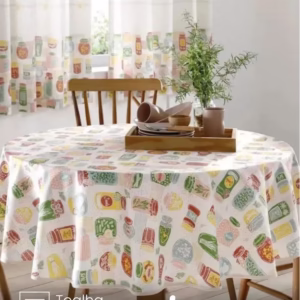 Toalha de Mesa Redonda Döhler 4 lugares Athenas Ester 1,60 m