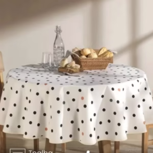 Toalha de Mesa Redonda Döhler 4 lugares Athenas Menu 1,60 m