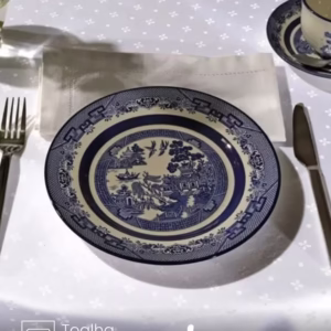 Toalha de Mesa Redonda Döhler 4 lugares Requinte II TJ5796 medindo 1,60 m