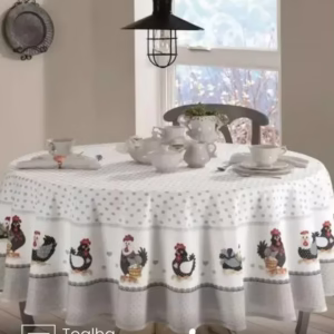 Toalha de Mesa Redonda Döhler 6 a 8 lugares Renova Lia 1,80 m