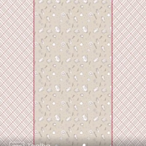 Toalha de Mesa Retangular Döhler 6 lugares Cha da Tarde Lea 1,40X2,10 m