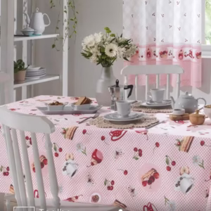 Toalha de Mesa Retangular Döhler 8 lugares Athenas Ivana 1,60X2,50 m