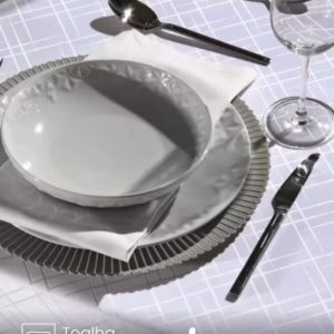 Toalha de Mesa Retangular Döhler 8 lugares Requinte II TJ5795 1,60X2,70 m