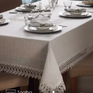 Toalha de Mesa Retangular Jolitex 6 lugares Delhi 1,50X2,20 m