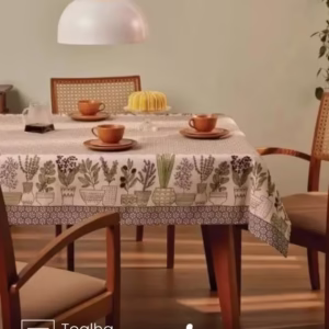 Toalha de Mesa Retangular Lepper 6 lugares Jardim 1,40X2,10 m