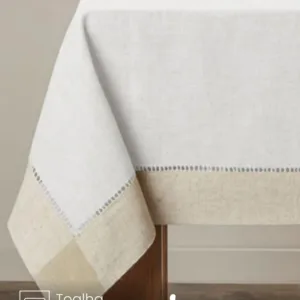 Toalha de Mesa Retangular 6 lugares Léia com Ponto D ajour 1,60X2,30 m Döhler