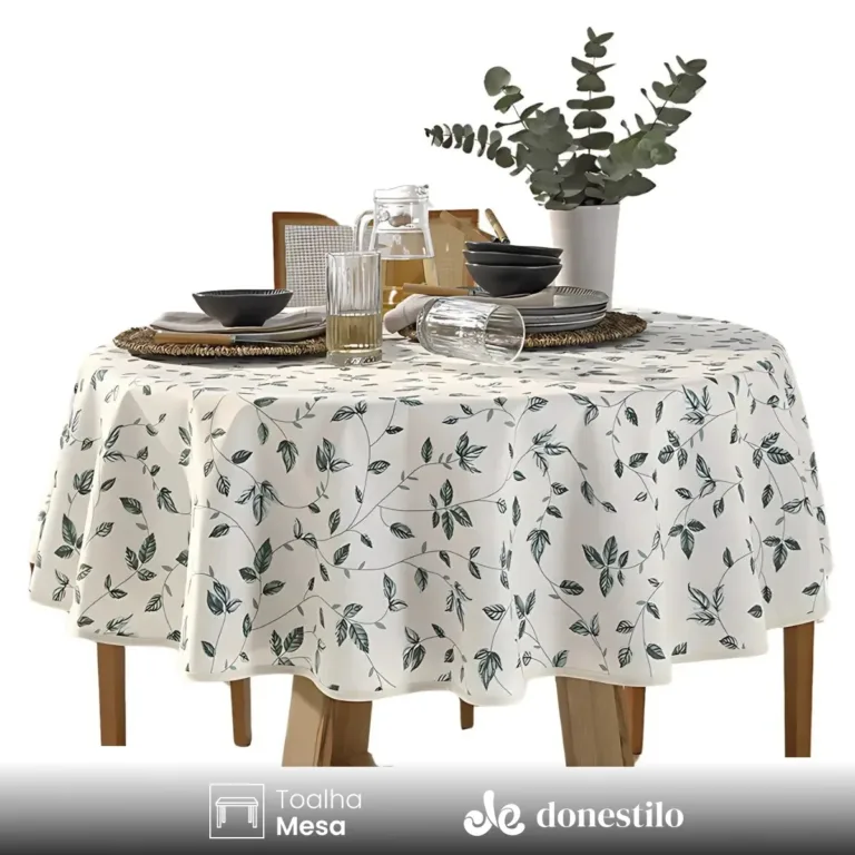 Toalha de Mesa Redonda Athenas Botanica 01 – 1,60 M Dohler em Passa-Vinte MG