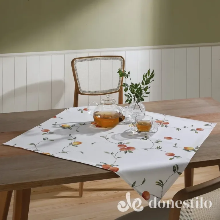 Centro de Mesa Athenas Pessegos 78X78 cm Dohler em Passa-Vinte MG