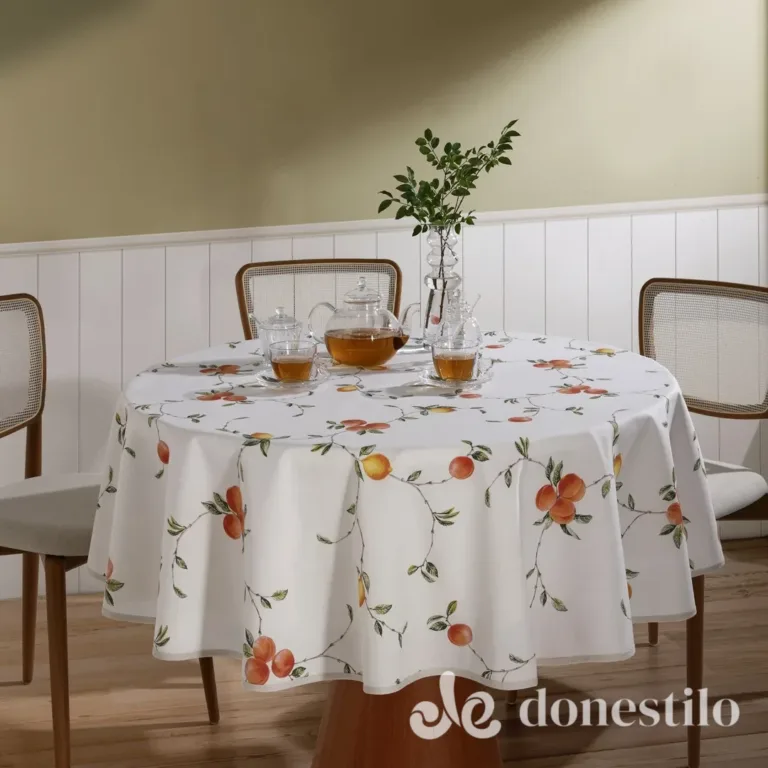 Toalha de Mesa Athenas Pessegos 1,60 M Dohler em Passa-Vinte MG