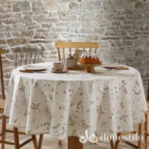 Toalha de Mesa Redonda Athenas Esmeralda 1,60 m Döhler