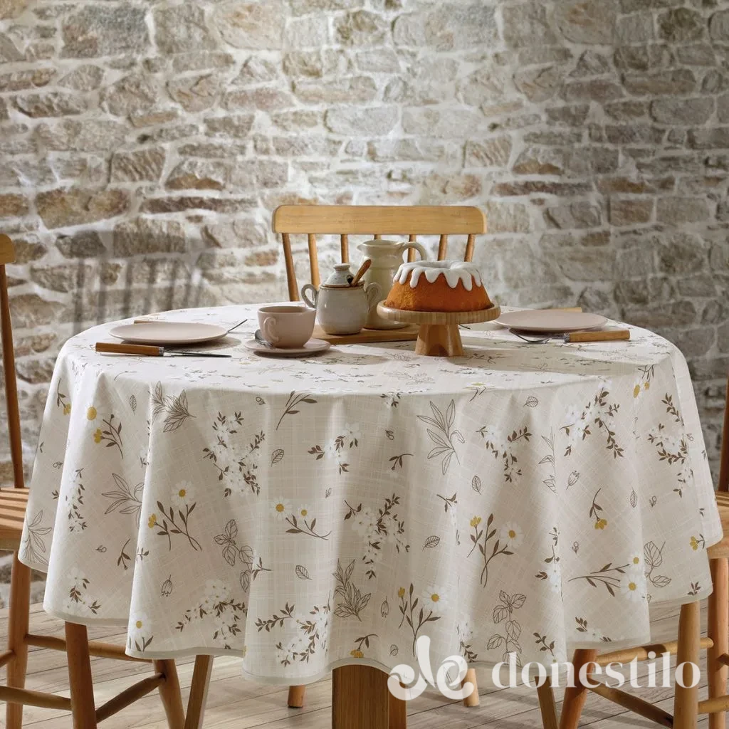 Toalha de Mesa Redonda Athenas Esmeralda 1,60 m Döhler