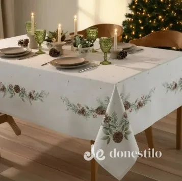 Toalha de Mesa Döhler Clean Matisse Estampado Digital 1,60m X 2,70m Natal 131 em Rio Branco AC