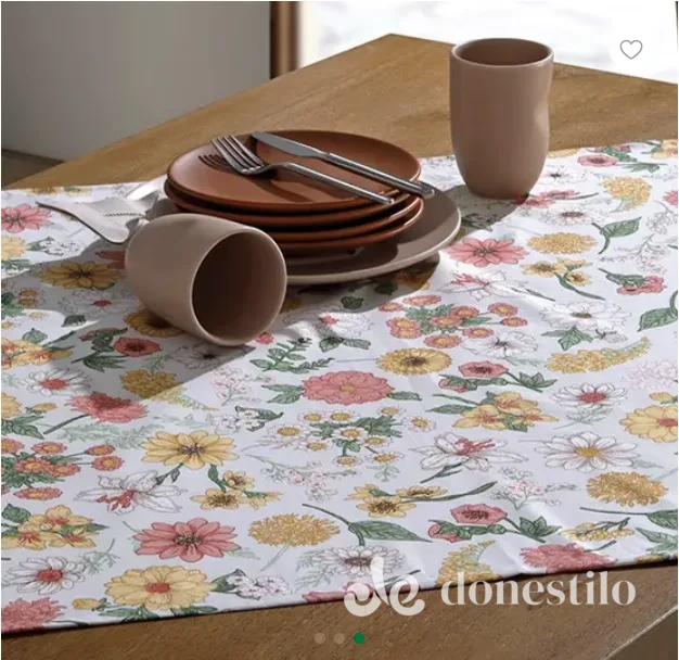 Toalha de Mesa Quadrada 4 lugares Elane 1,40X1,40 Döhler Toalha de Mesa Quadrada 4 lugares Elane 1,40X1,40 Döhler