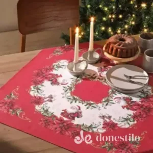 Toalha de Mesa Döhler Clean Renova Estampado Digital 78x78cm Natal 122
