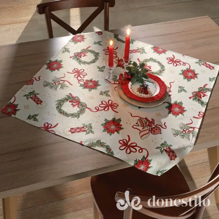 Centro de Mesa Celebra Döhler 78X78cm Natal 121 em Água Branca PI