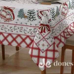 Toalha de Centro de Mesa Athenas Estampado 78x78cm Natal 125 Döhler