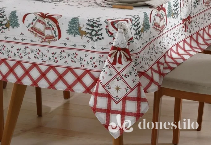 Toalha de Mesa Athenas Estampado 1,40m x 2,10m Natal 125 Döhler Toalha de Mesa Athenas Estampado 1,40m x 2,10m Natal 125 Döhler
