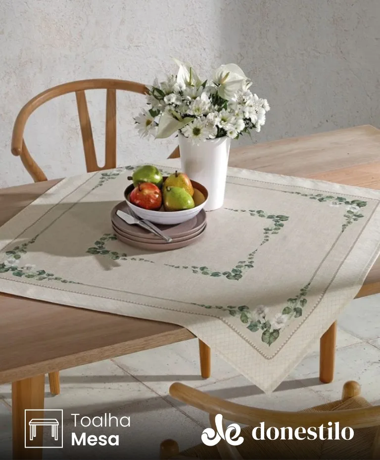 Centro de Mesa Renova Botânica 78X78 cm Döhler Centro de Mesa Renova Botânica 78X78 cm Döhler