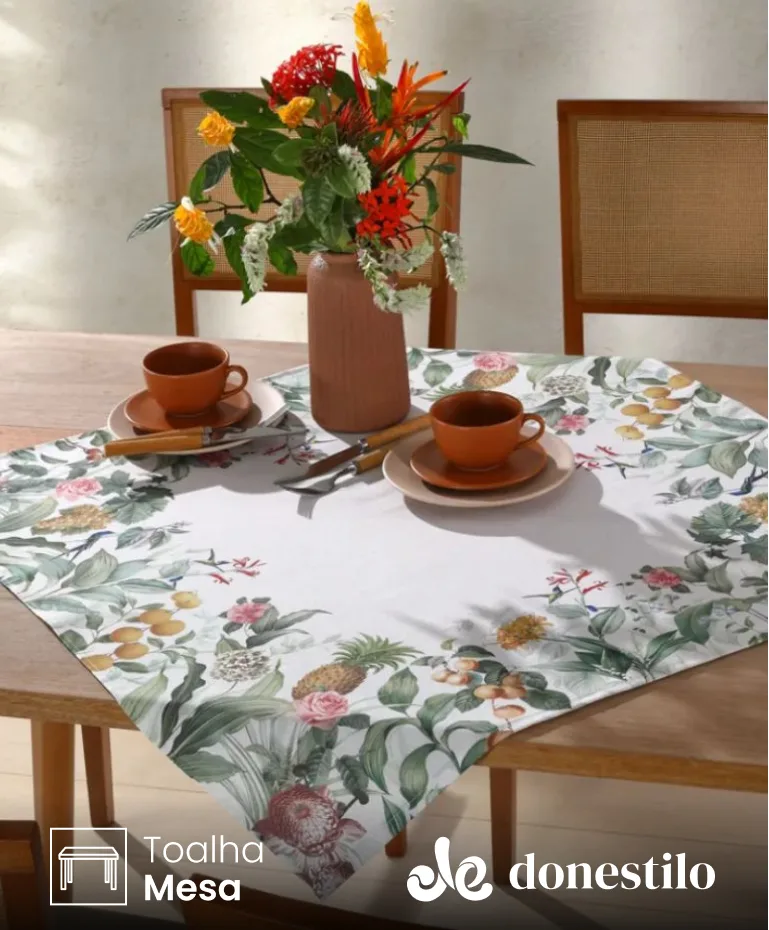 Centro de Mesa Renova Verena 78X78 cm Döhler Centro de Mesa Renova Verena 78X78 cm Döhler