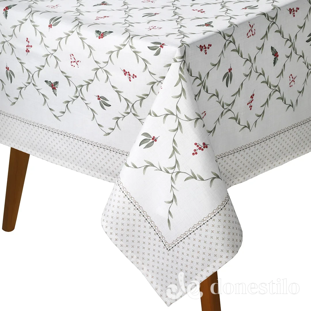 Toalha de Mesa Döhler Clean Renova Estampado Digital 160x270m Natal 127 Toalha de Mesa Döhler Clean Renova Estampado Digital 160x270m Natal 127