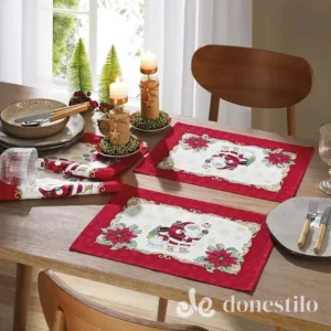 Jogo Americano Athenas Estampado Döhler c/4 Peças 45x31cm Natal 119