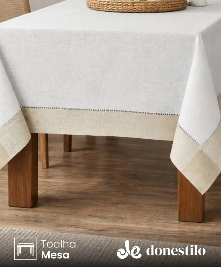 Toalha de Mesa Quadrada 8 lugares Léia com Ponto D ajour 2,00X2,00 m Döhler Toalha de Mesa Quadrada 8 lugares Léia com Ponto D ajour 2,00X2,00 m Döhler