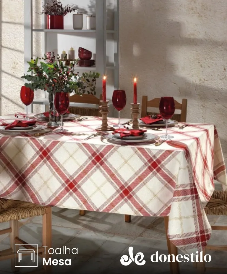 Toalha de Mesa Quadrada 4 lugares Celebra Natal 99 medidas 1,60X1,60 m Döhler Toalha de Mesa Quadrada 4 lugares Celebra Natal 99 medidas 1,60X1,60 m Döhler