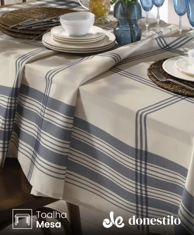 Toalha de Mesa Quadrada 4 lugares Renova Luna 1,40X1,40 m Döhler Toalha de Mesa Quadrada 4 lugares Renova Luna 1,40X1,40 m Döhler