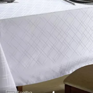Toalha de Mesa Quadrada Döhler 4 lugares Requinte II TJ5795 1,60X1,60 m