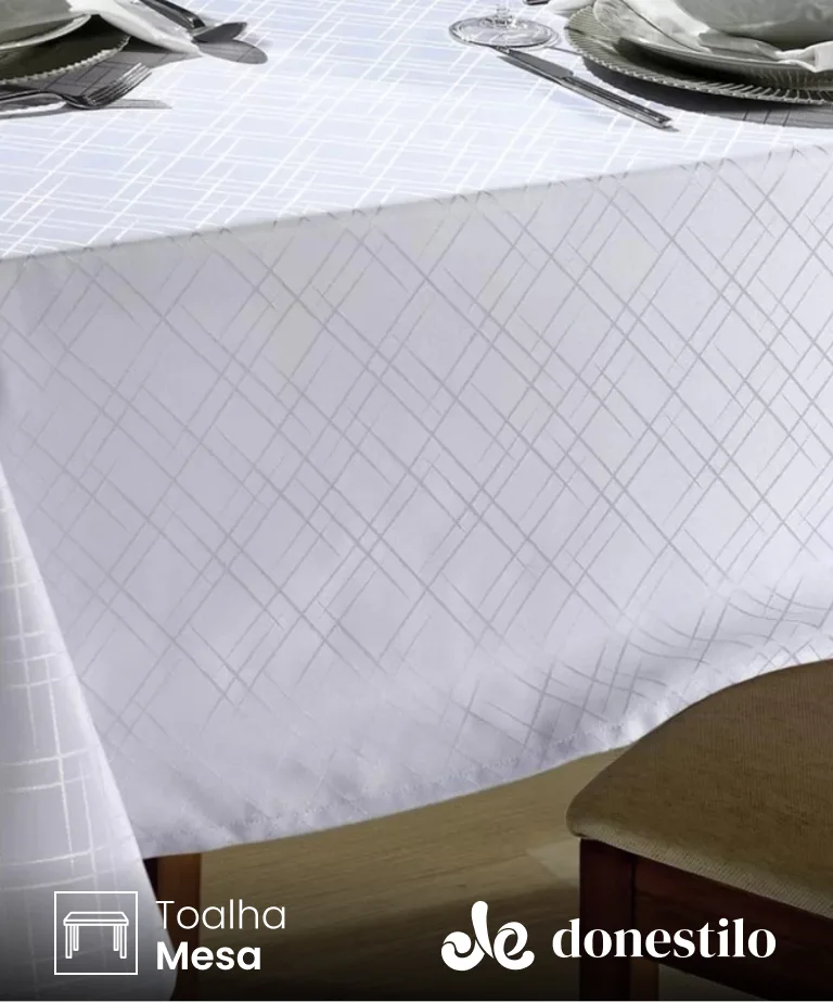 Toalha de Mesa Quadrada Döhler 4 lugares Requinte II TJ5795 1,60X1,60 m Toalha de Mesa Quadrada Döhler 4 lugares Requinte II TJ5795 1,60X1,60 m