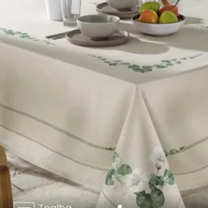 Toalha de Mesa Quadrada 6 a 8 lugares Renova Botânica 1,80X1,80 m Döhler
