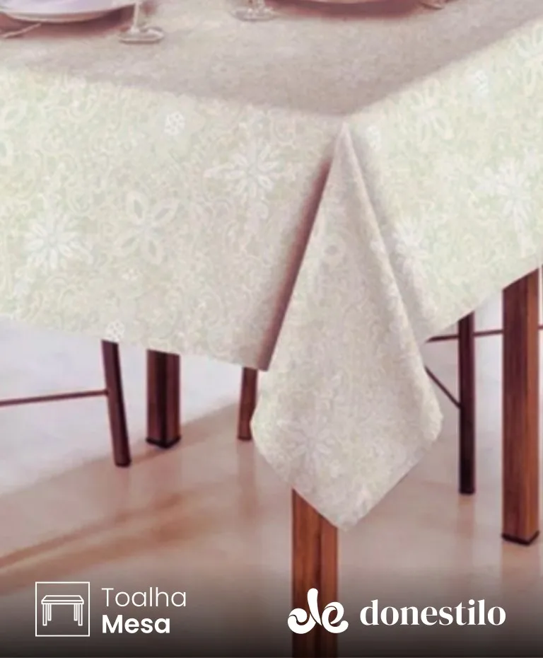 Toalha de Mesa Retangular Döhler 6 lugares Athenas Eliete 1,40X2,10 m Toalha de Mesa Retangular Döhler 6 lugares Athenas Eliete 1,40X2,10 m