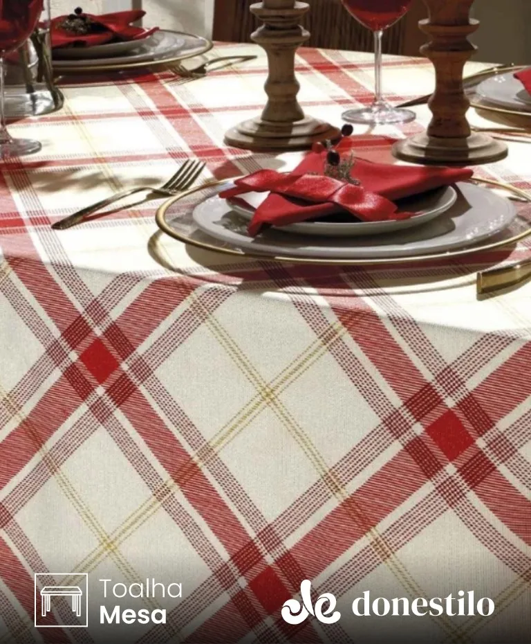 Toalha de Mesa Retangular 8 lugares Celebra Natal 99 medidas 1,60X2,40 m Döhler Toalha de Mesa Retangular 8 lugares Celebra Natal 99 medidas 1,60X2,40 m Döhler