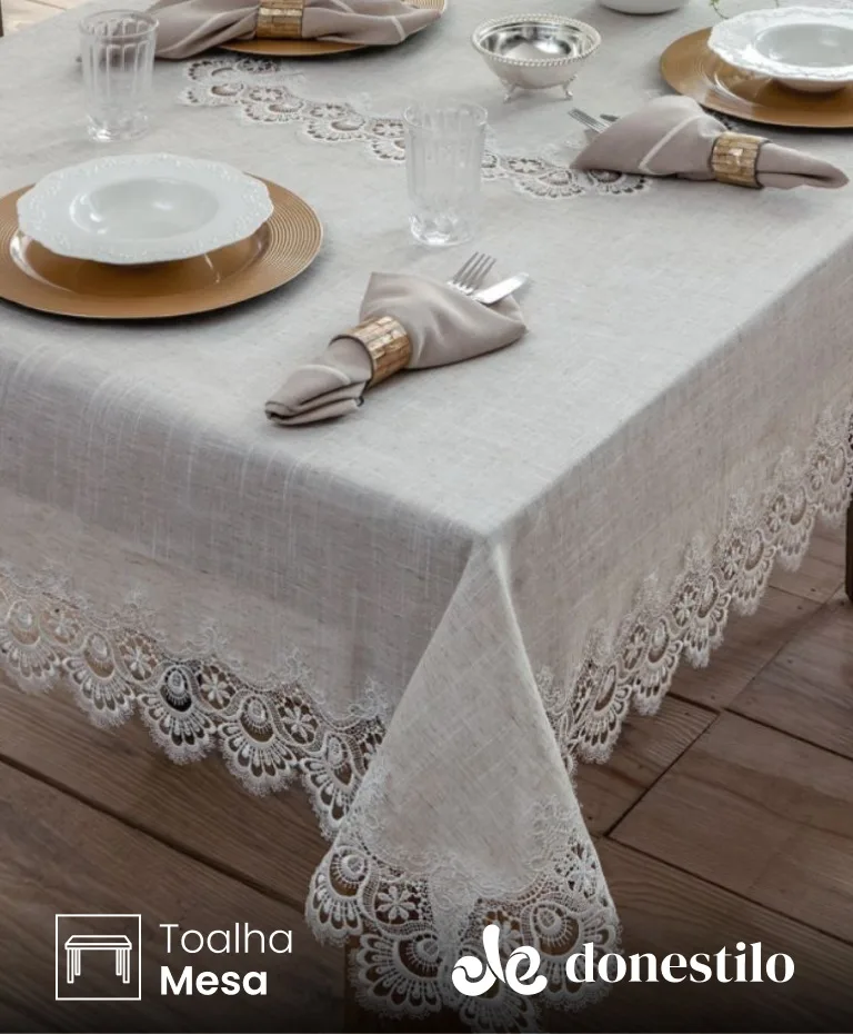 Toalha de Mesa Retangular Jolitex 6 lugares Istambul 1,50X2,20 m Toalha de Mesa Retangular Jolitex 6 lugares Istambul 1,50X2,20 m