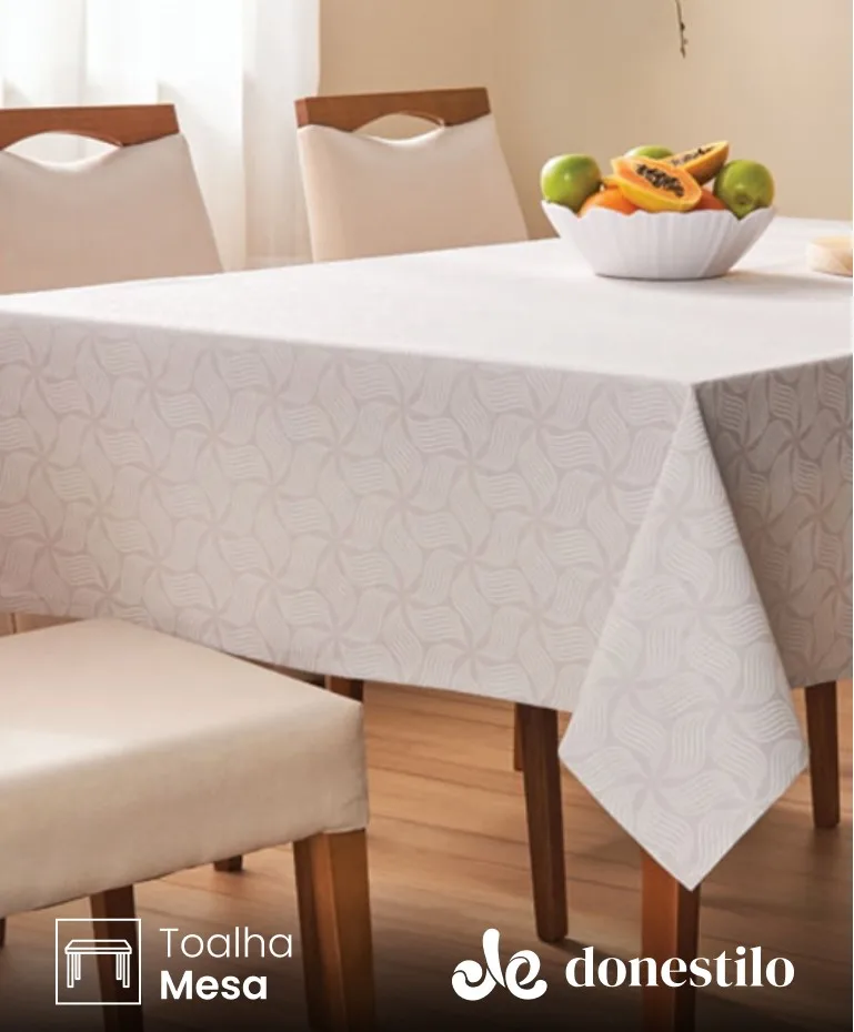Toalha de Mesa Retangular Lepper 6 lugares Copacabana 1,40X2,20 m Toalha de Mesa Retangular Lepper 6 lugares Copacabana 1,40X2,20 m