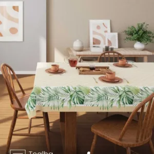Toalha de Mesa Retangular Lepper 6 lugares Palmas 1,40X2,10 m