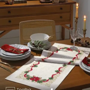 Trilho de Mesa Athenas Natal 105 medidas 35X1,00 m Döhler