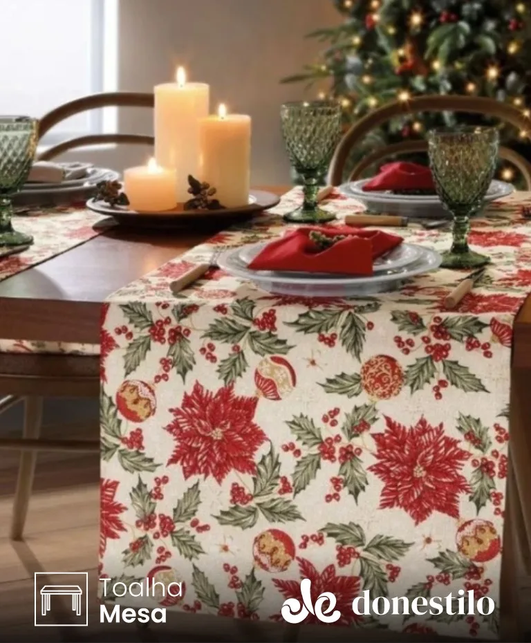 Trilho de Mesa Döhler Celebra Natal 106 medidas 45X1,60 m Trilho de Mesa Döhler Celebra Natal 106 medidas 45X1,60 m