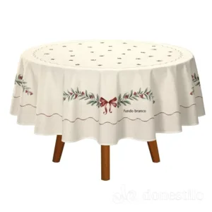 Toalha de Mesa Redonda Matisse 2,00m Natal 126D 8 lugares Döhler Toalha de Mesa Redonda Matisse 2,00m Natal 126D 8 lugares Döhler
