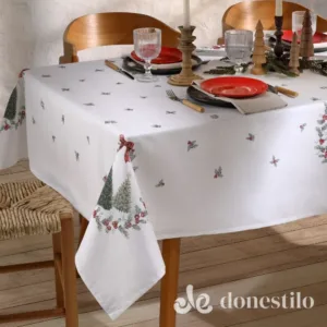 Toalha de Mesa Quadrada 8 lugares Natal 126 Renova 1,80m x 1,80m Döhler
